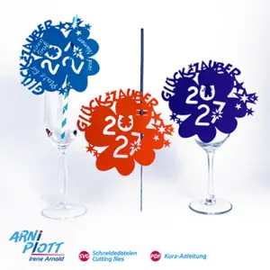 SVG Plotterdatei Wunderkerze für Neujahrswunsch 2027
