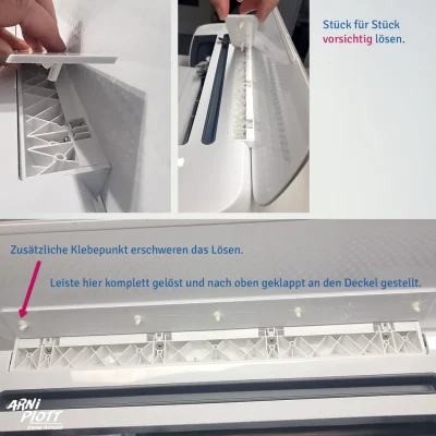 Cricut Maker Gummirollen tauschen Plastikleiste entfernen 2