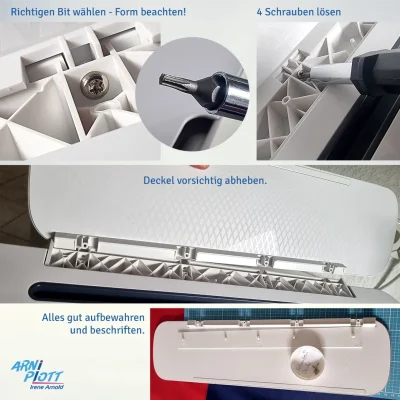 Cricut Maker Gummirollen tauschen Deckel loesen