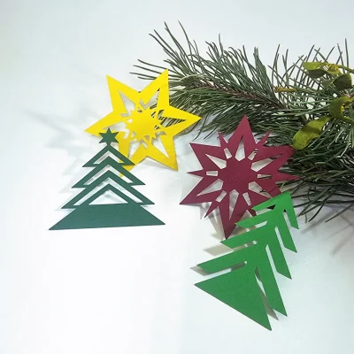 4 Weihnachtsanhänger als Geschenkanhänger aus einer Plotterdatei von ARNi-Plott