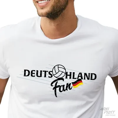Mit dieser SVG Plotterdatei im Vektorformat kannst du ein Fan-Shirt Volleyball Deutschland-Fan plotten