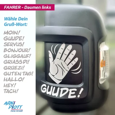 Lustiges Geschenk Camper-Aufkleber Gude