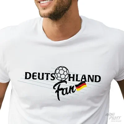SVG-Datei Deutschland Handball-Fan für Fan-Shirt - hier auf einem weißen Shirt